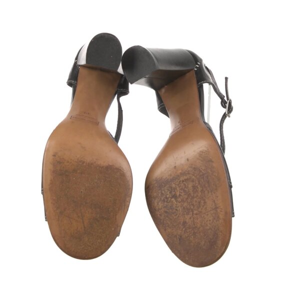 Marc Jacobs Leather Mary Jane Sandal Pumps Black Block Heel Italy US 9 EUC - Picture 5 of 6